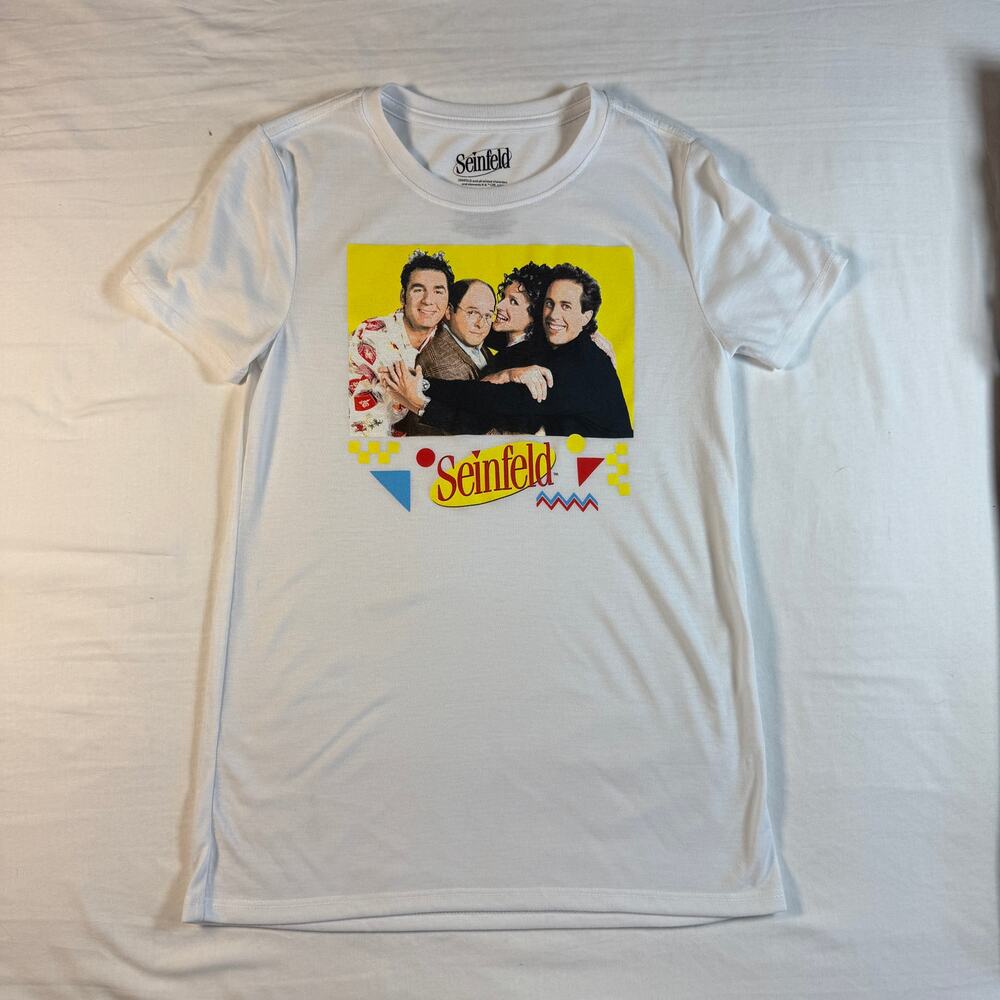 Seinfeld Cast Graphic T Shirt Women XS White Retro TV Show Tee